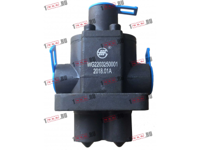 Клапан управления КПП (2 штока+3 отв. под трубки) H3 HOWO (ХОВО) WG2203250001 фото 1 Екатеринбург